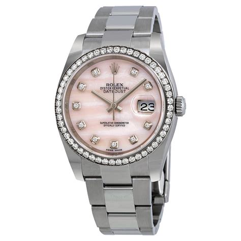 rolex lady datejust pink mother of pearl|rolex lady datejust oyster 28mm.